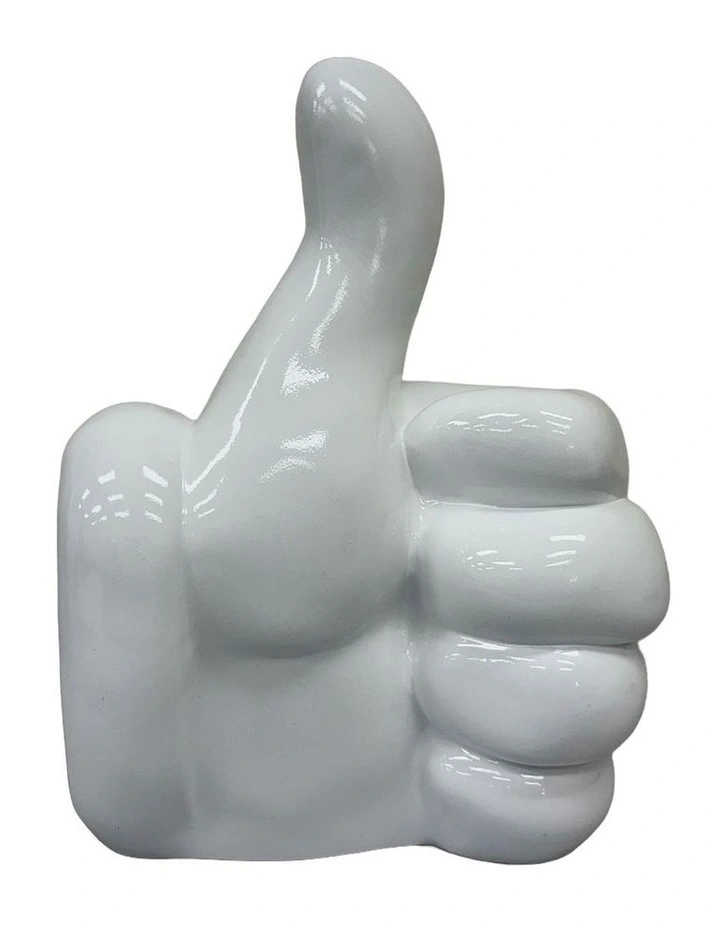 Urban Attitude Thumbs Up Statue - Glossy White image 3