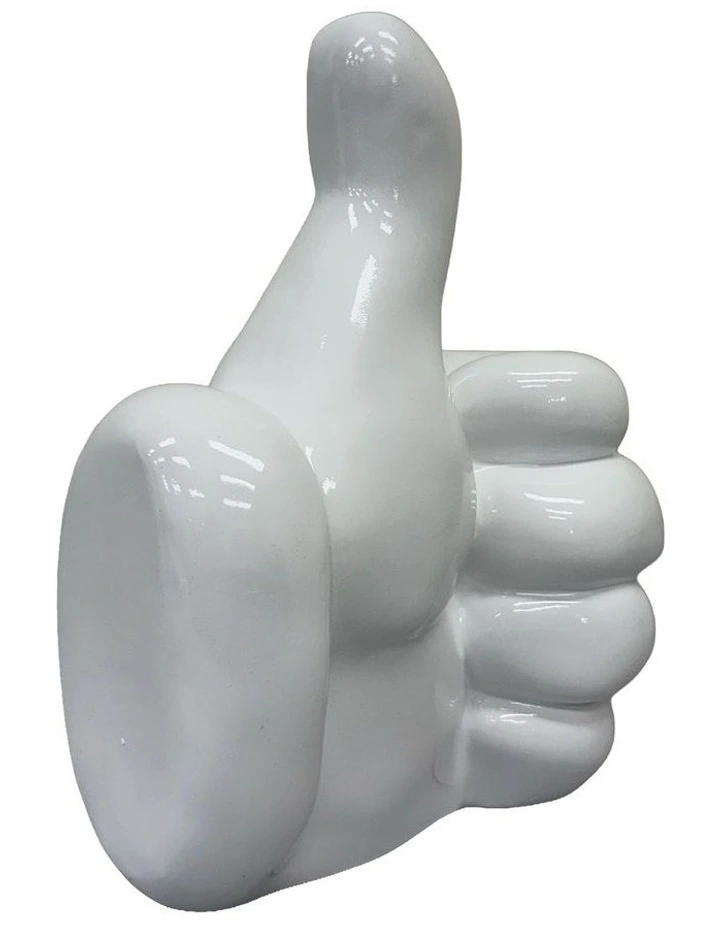 Urban Attitude Thumbs Up Statue - Glossy White image 4