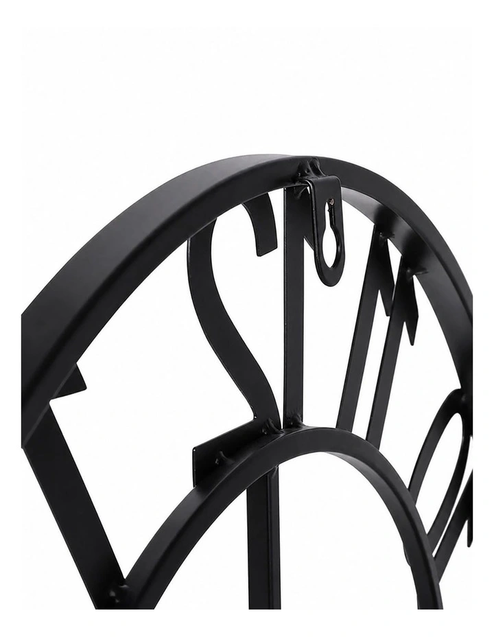 Yezi Wall Clock Silent Quartz 40cm Easy Read Dial for Bedroom Decor Black image 3