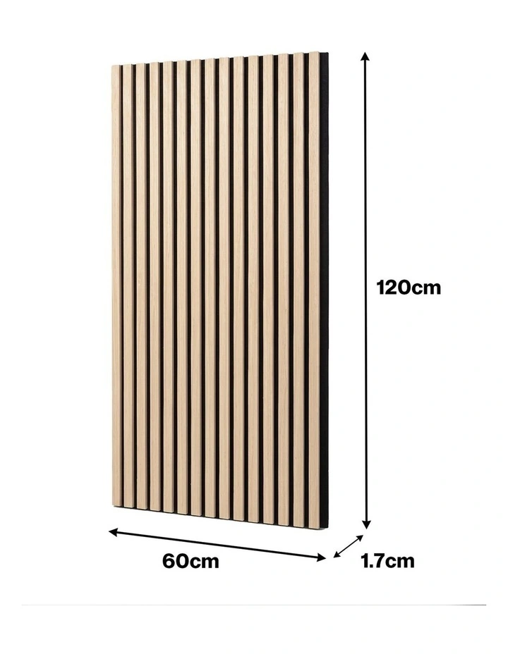 Levede Acoustic Wall Panels 4pc NRC>0.7 120 x 60cm for Interior Wall Decor Oak image 2