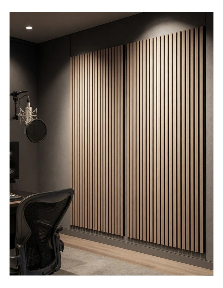Levede Acoustic Wall Panels 4pc NRC>0.7 120 x 60cm for Interior Wall Decor Oak image 5
