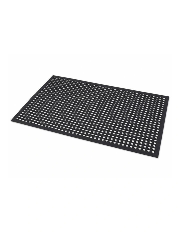 Marlow Anti Fatigue Mat Non Slip for Rubber Floor Draining Entry Door Black image 1