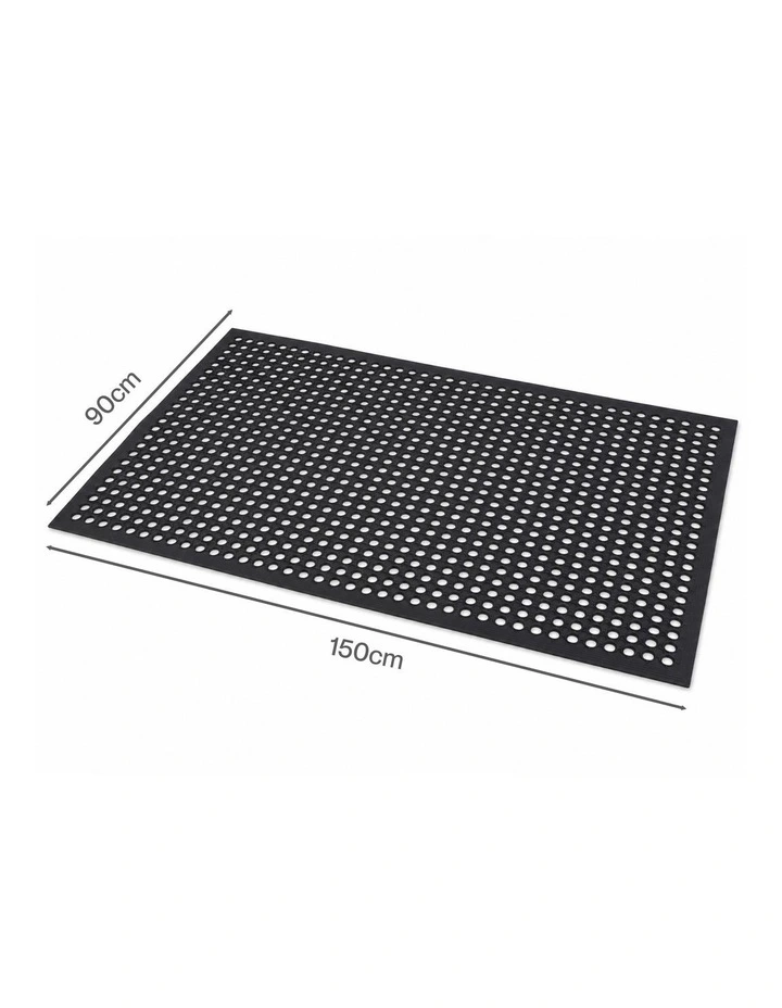 Marlow Anti Fatigue Mat Non Slip for Rubber Floor Draining Entry Door Black image 2