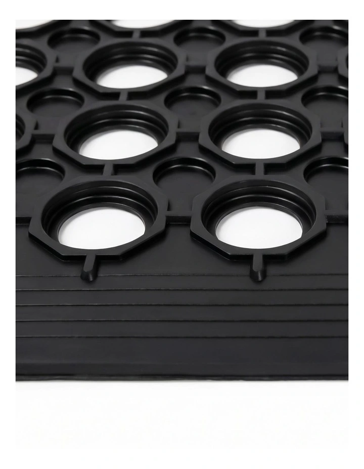 Marlow Anti Fatigue Mat Non Slip for Rubber Floor Draining Entry Door Black image 3