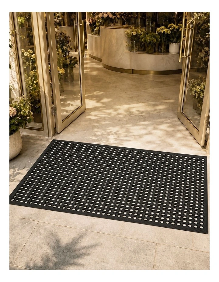 Marlow Anti Fatigue Mat Non Slip for Rubber Floor Draining Entry Door Black image 6
