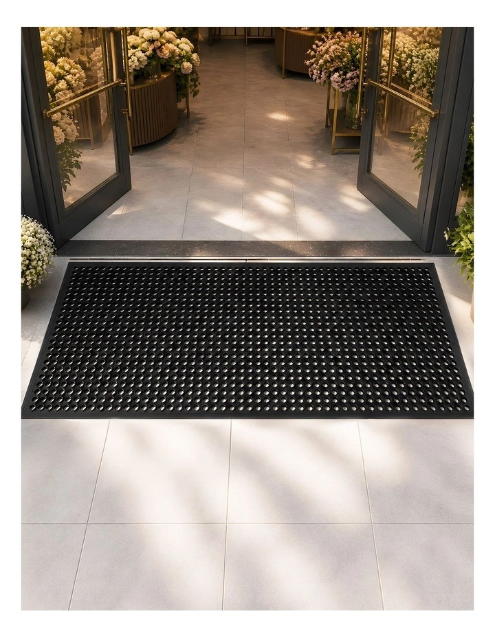 Marlow Anti Fatigue Mat Non Slip for Rubber Floor Draining Entry Door Black image 7