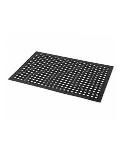 Marlow Anti Fatigue Mat Rubber Non Slip Cuttable For Entryway Garage Black