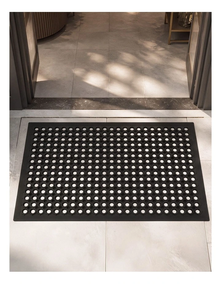 Marlow Anti Fatigue Mat Rubber Non Slip Cuttable For Entryway Garage Black image 7