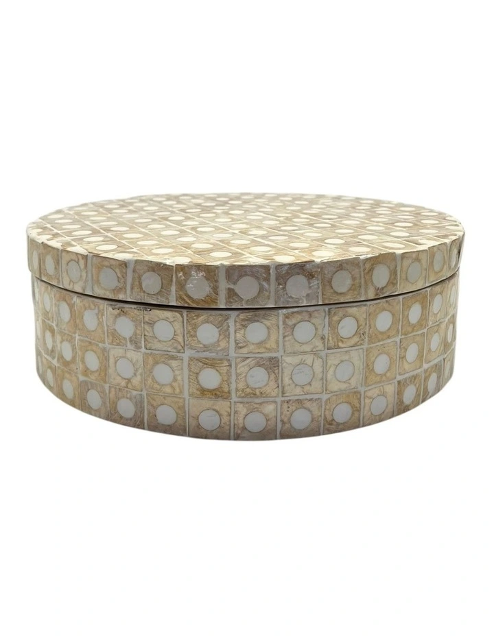 Elodie Pearl Small Box 25x25x8cm Natural image 2