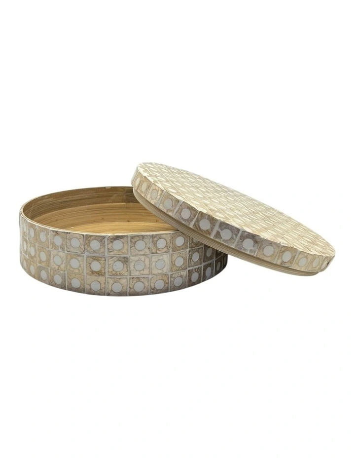 Elodie Pearl Small Box 25x25x8cm Natural image 3
