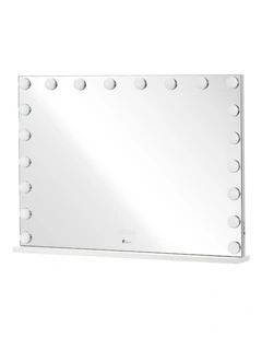 Oikiture 100x72cm Bluetooth Hollywood Makeup Mirror 20 Bulbs 2 USD Port