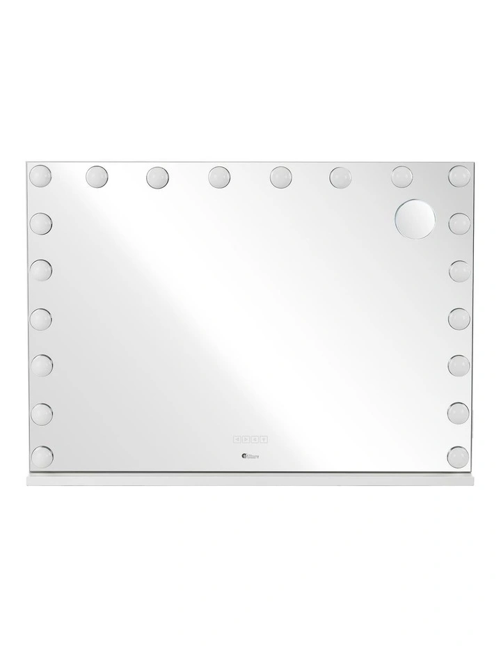 Oikiture 100x72cm Bluetooth Hollywood Makeup Mirror 20 Bulbs 2 USD Port image 2