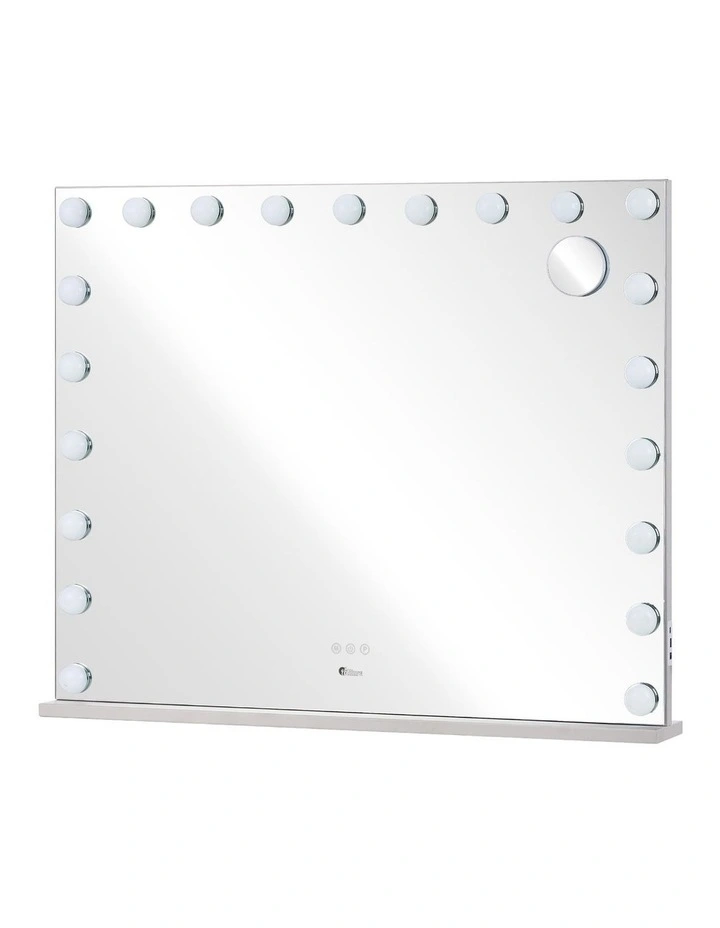 Oikiture 100x80cm Hollywood Makeup Mirror 21 LED Bulbs Vanity Wall Mirrors image 1