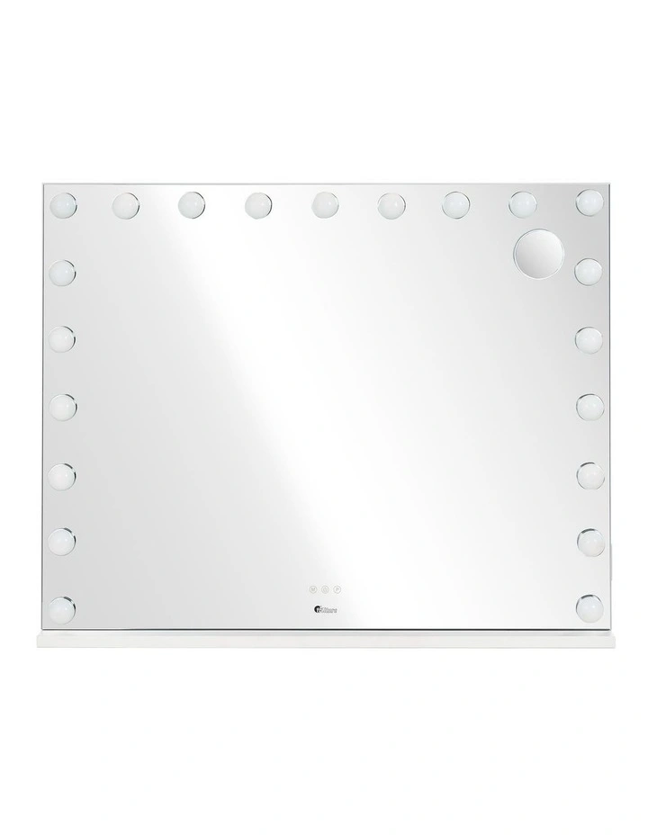 Oikiture 100x80cm Hollywood Makeup Mirror 21 LED Bulbs Vanity Wall Mirrors image 2