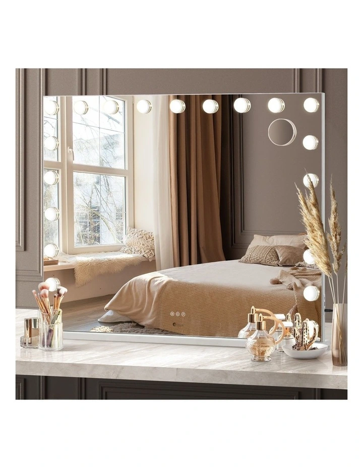 Oikiture 100x80cm Hollywood Makeup Mirror 21 LED Bulbs Vanity Wall Mirrors image 4
