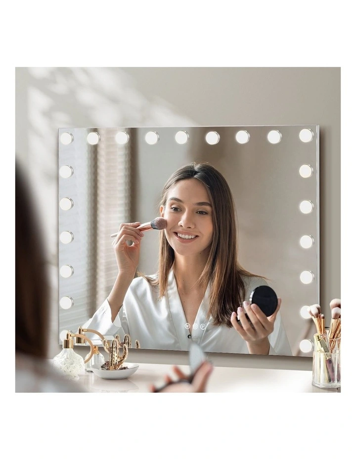 Oikiture 100x80cm Hollywood Makeup Mirror 21 LED Bulbs Vanity Wall Mirrors image 5