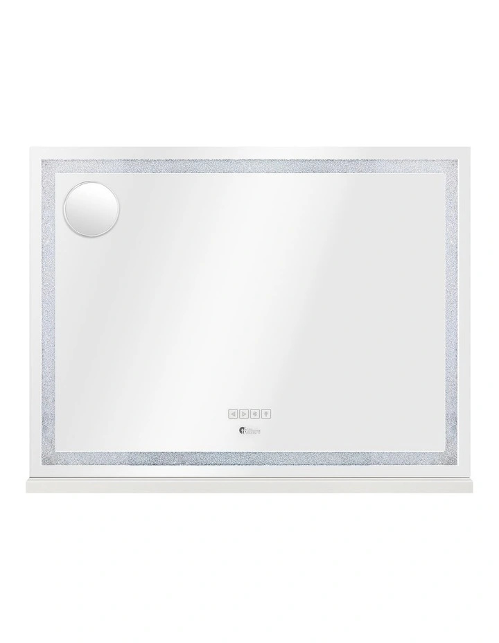 Oikiture 90x60cm Crystal LED Hollywood Makeup Mirror with Bluetooth 2 USD Port image 2
