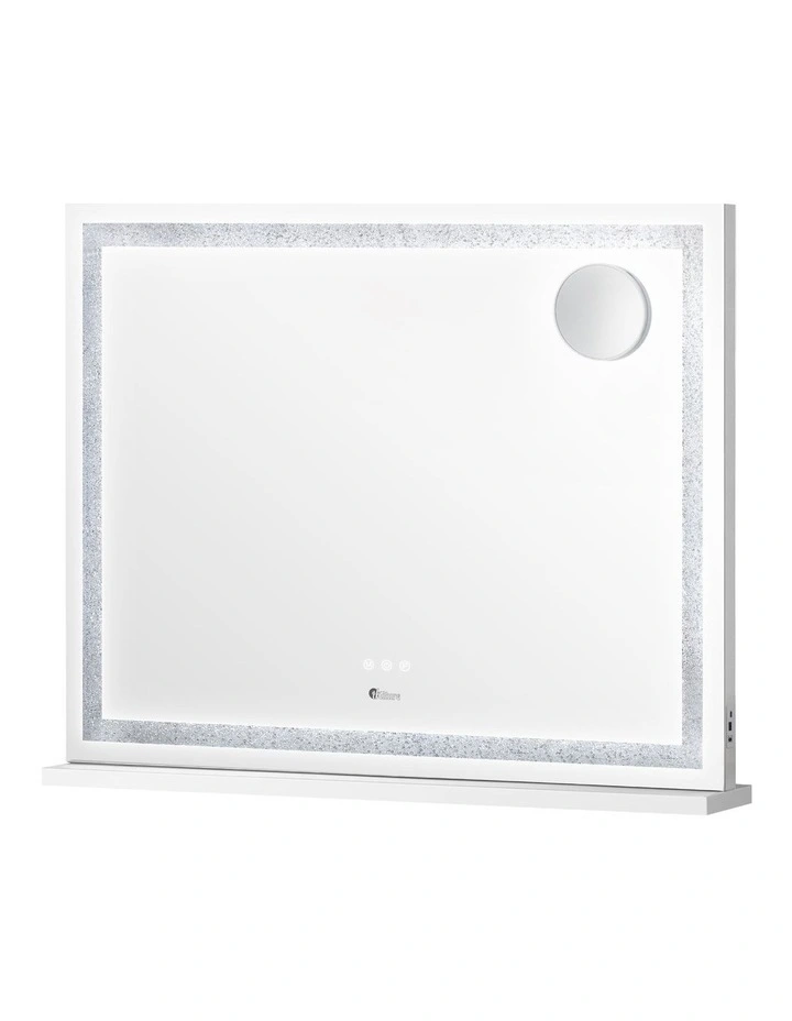 Oikiture 80x62cm LED Makeup Mirror Hollywood Vanity Touch Control image 1