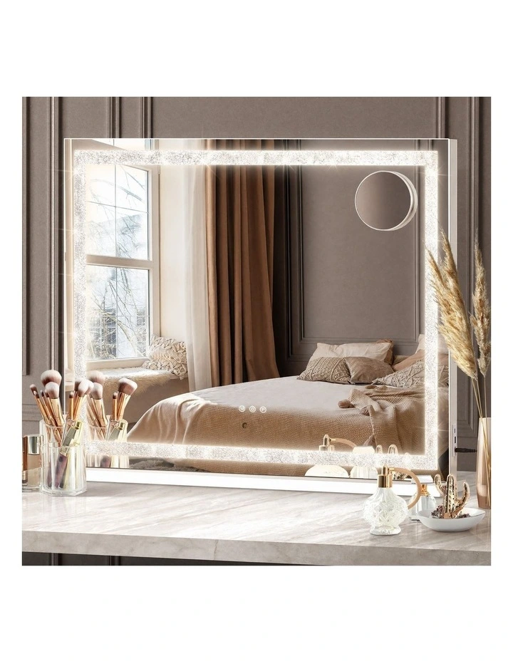 Oikiture 80x62cm LED Makeup Mirror Hollywood Vanity Touch Control image 4