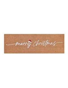 PVC Backed Coir Mat 40x120x1.5cm Merry Christmas
