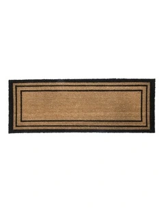 PVC Backed Coir Printed Mat Ranchslider 40x120x1.5cm Rectangular Lines