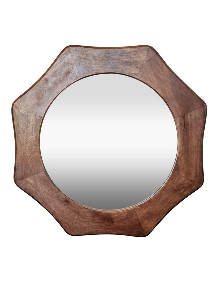 Nicole Mirror Round 80cm Natural image 1