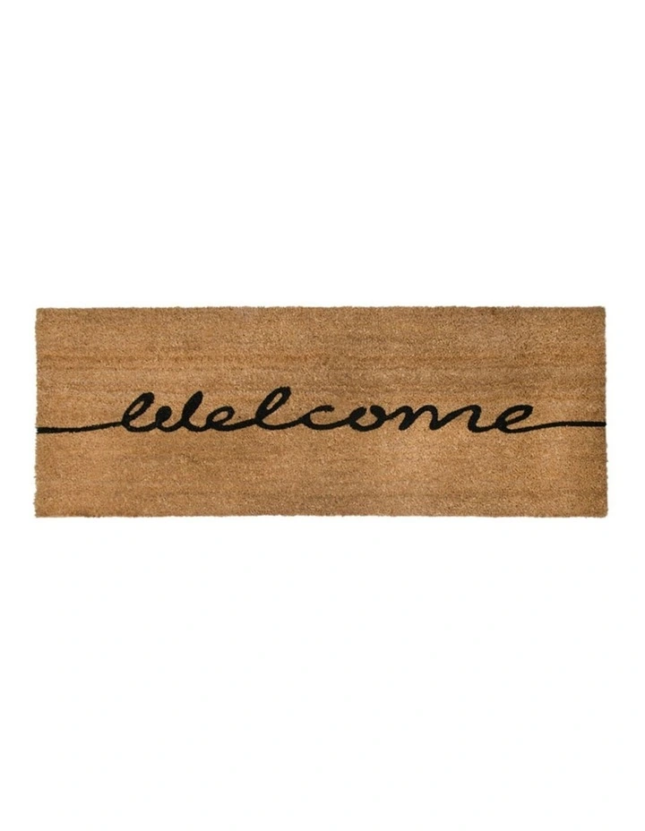 PVC Backed Coir Printed Mat Ranchslider 40x120x1.5cm Welcome image 1
