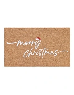 PVC Backed Coir Mat 45x75x1.5cm Merry Christmas