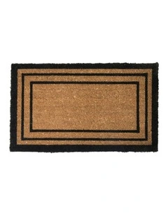 PVC Backed Coir Printed Mat 45x75x1.5cm Rectangular Lines