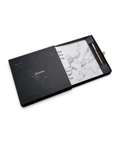 A5 Clipbook G/Set Marble & Rose Gold Pen