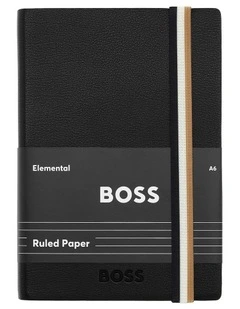A6 Iconic Notebook in Black Lined