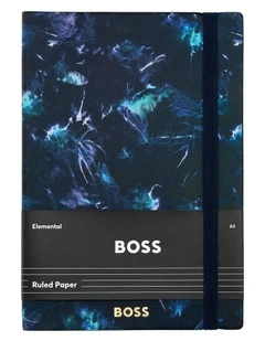 BOSS Notebook A5 Tie-dye Flower Navy Lined