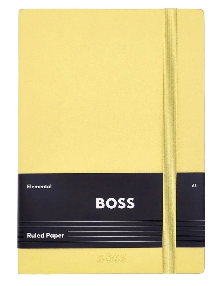 BOSS Notebook A5 Pastel Classic Light Yellow Lined image 1