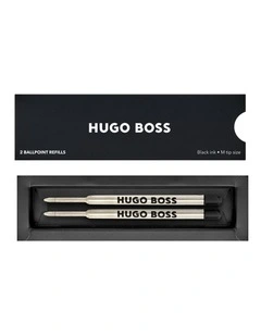 Hugo Boss - 2pk Ballpoint Metal refill Black