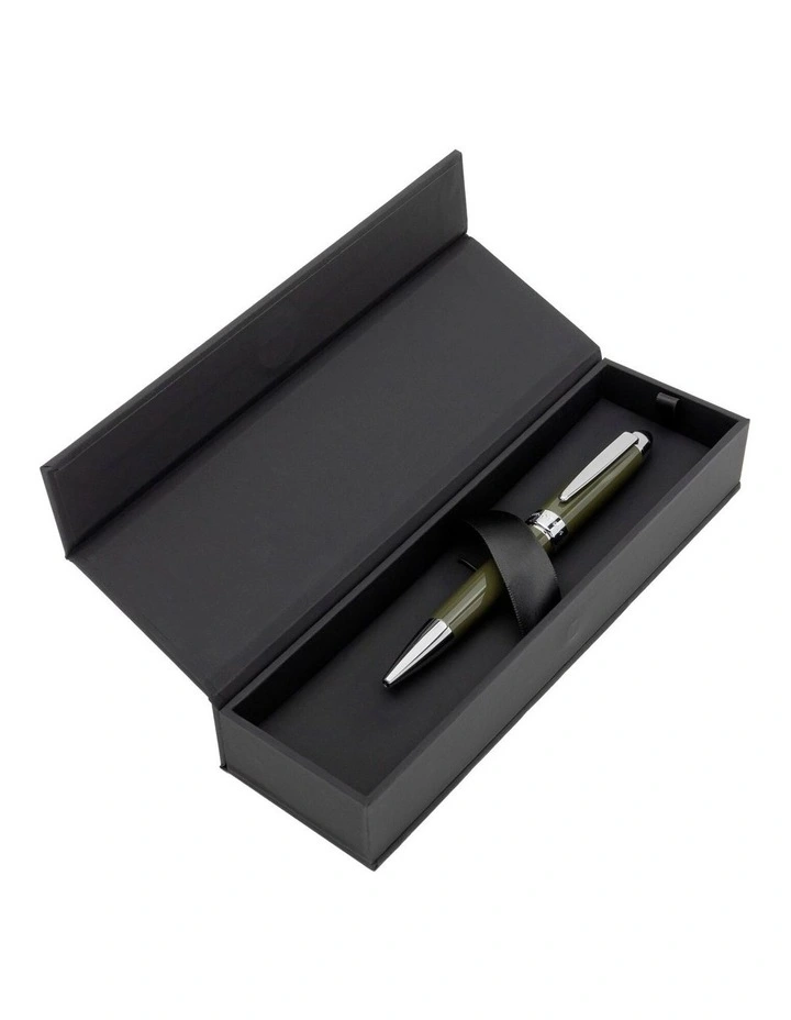 Hugo Boss - Ballpoint pen Icon Khaki /Chrome image 4