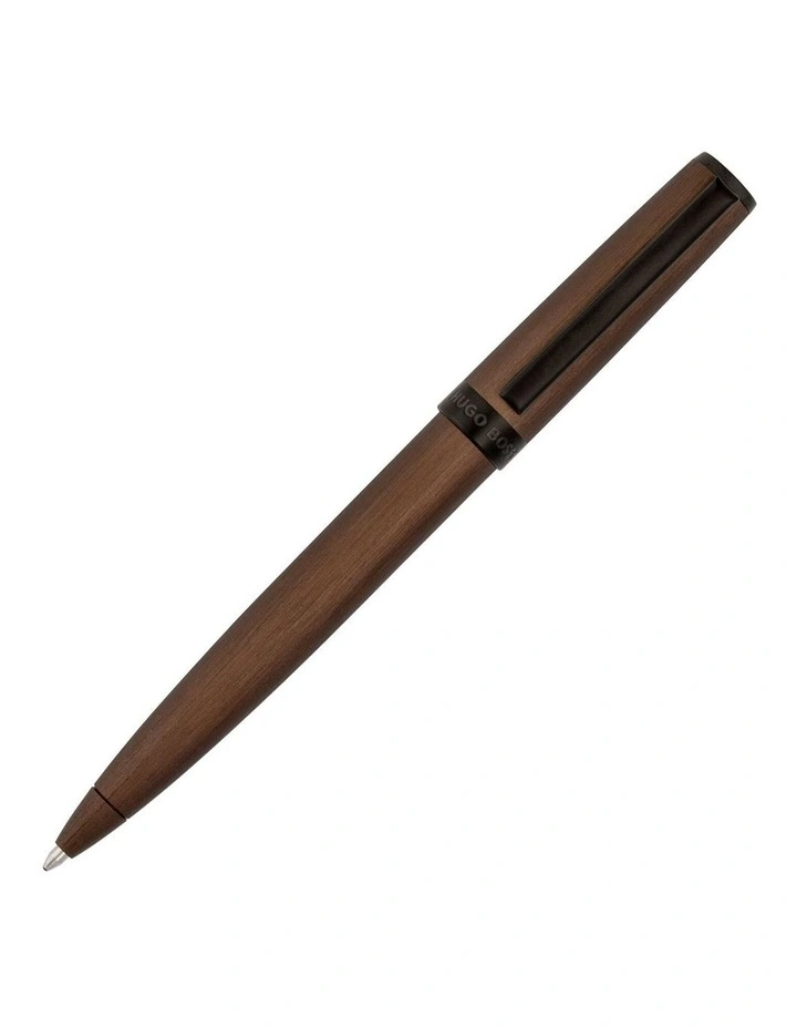 Hugo Boss Ballpoint Pen Gear Brushed Camel image 1