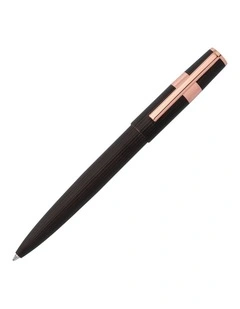 Hugo Boss Ballpoint Gear Pinstripe Black/Rose Gold