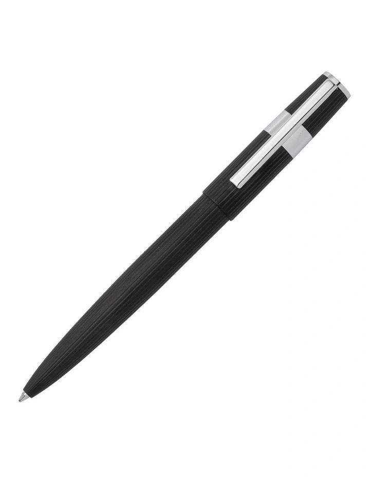 Hugo Boss Ballpoint Pen Pinstripe Black Chrome image 1