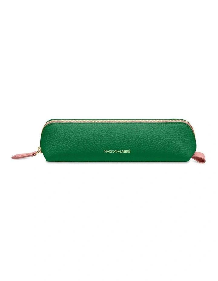 The Pencil Case in Emerald Lily image 1