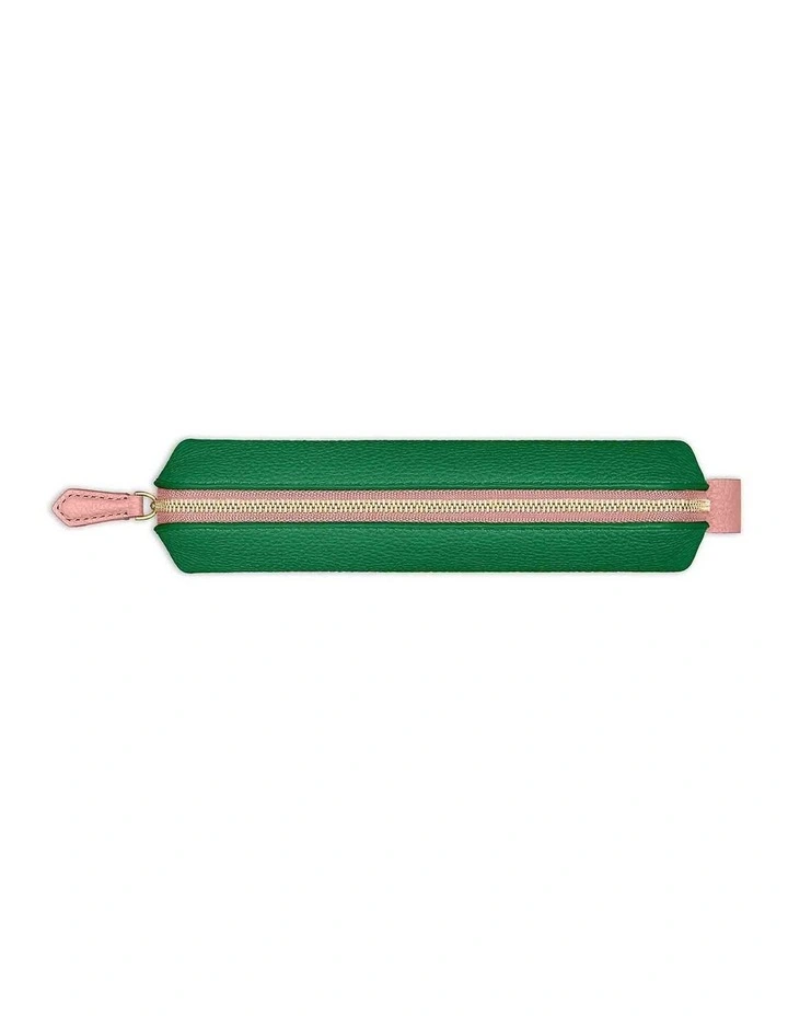 The Pencil Case in Emerald Lily image 3