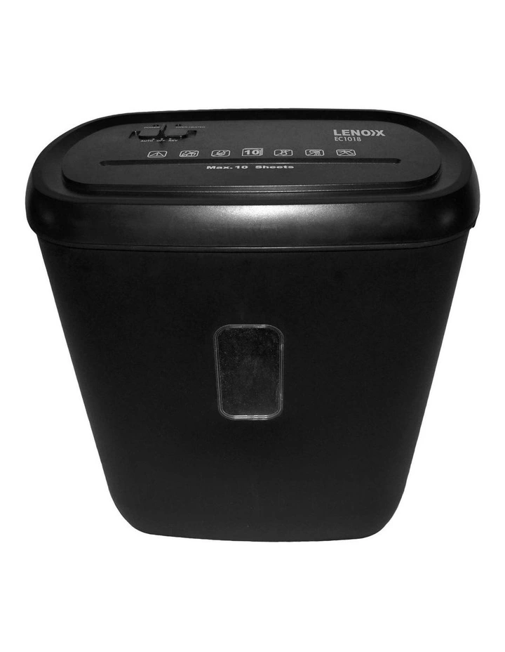 10 Sheet Cross Cut Paper Shredder Machine 21L Capacity image 1