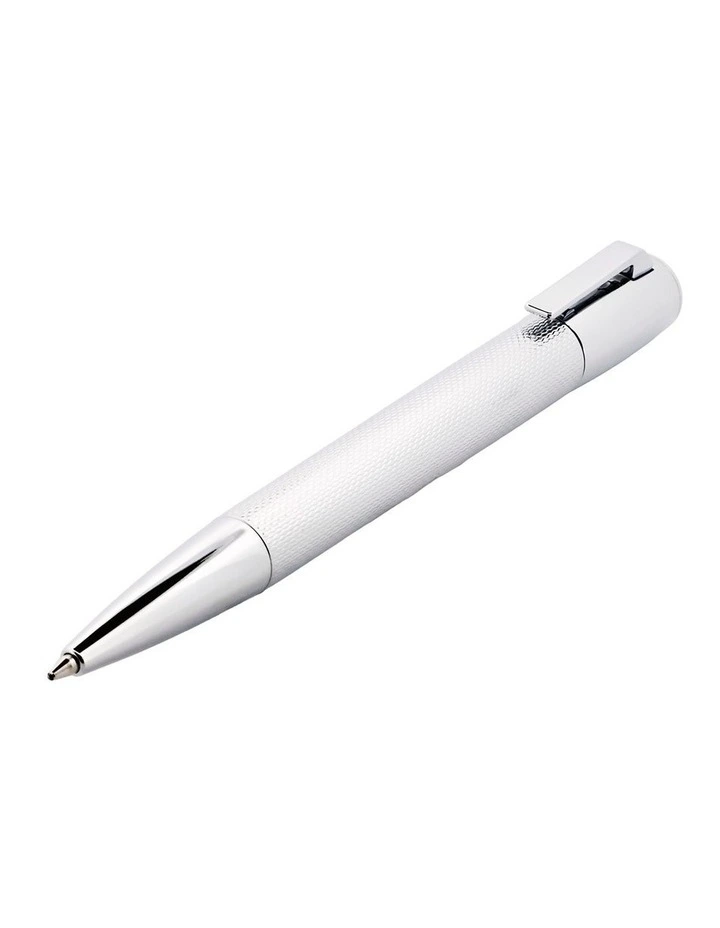 Cudworth White Textured Ballpoint Pen image 4