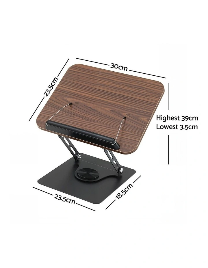 Artiss Adjustable Book Stand Foldable Book Holder with 360 Degree Rotating Base & Page Clip image 2