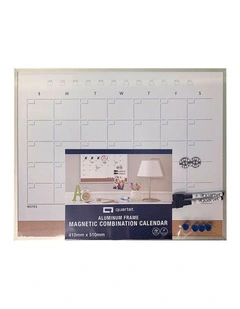 Magnetic Combination Monthly Calendar Board Home/Office/School w/Markers