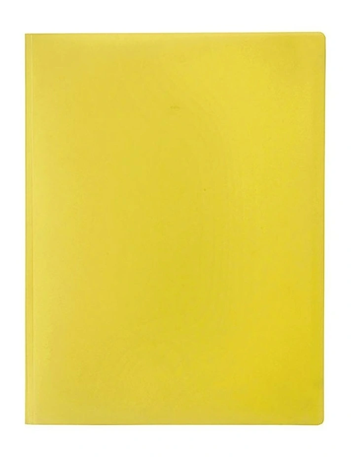 A4 Soft Touch Display Book for Paper/Documents Storage 12 Pockets Yellow image 1