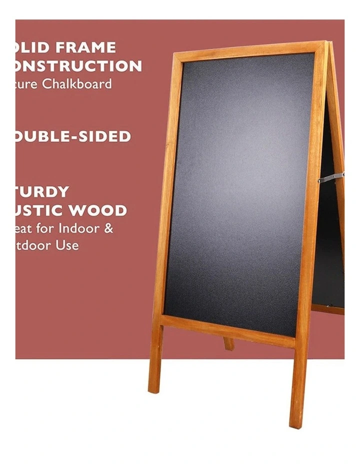 Wooden Double-Sided Chalkboard Sign with Large Magnetic Surface for Indoor & Outdoor image 4