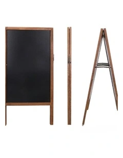 Rustic Wooden Double-Sided Chalkboard Sign for Indoor & Outdoor Use