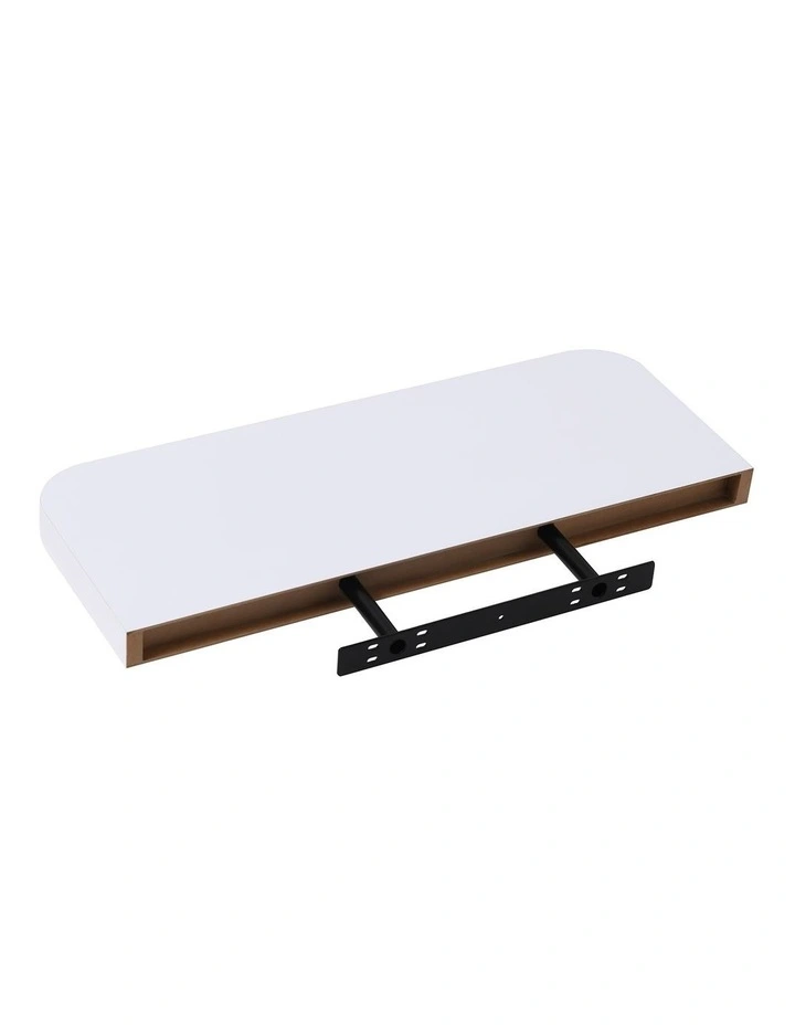 Takara Seiso Curved Corner Floating Wall Shelves Display Rack (Set of 3) in White image 4