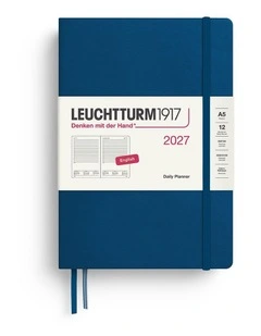 Daily Planner Medium (A5) 2027, Ruled, Indigo