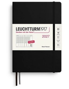 Week Planner Medium (A5) 2027, Black